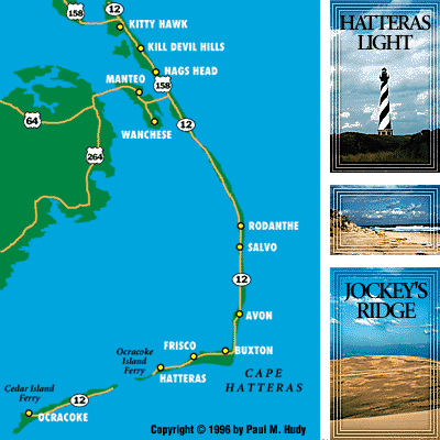 Cape Hatteras Highway Map